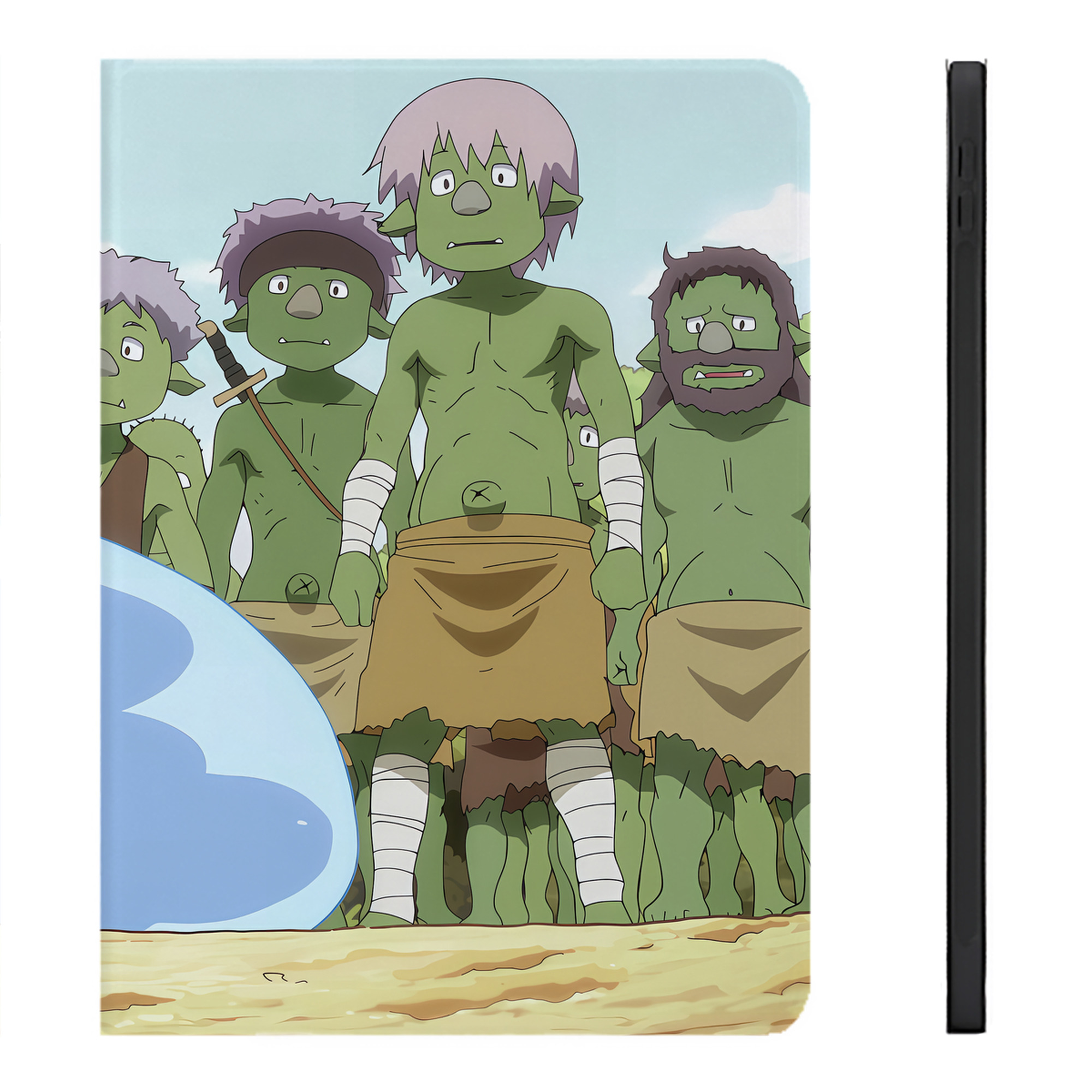 （画像用） 転スラ Regarding Reincarnated to Slime IPadケース ペンホルダー付き ブックスタイルデザイン